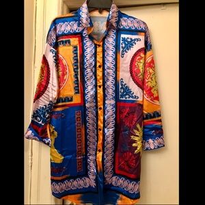 Satin printed T-Shirt Dress